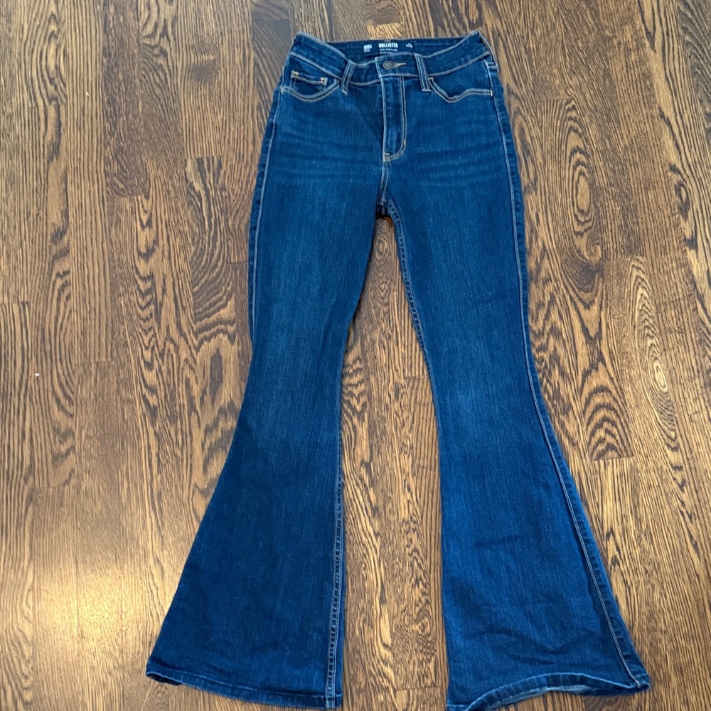 Hollister Dark Blue Flare Jeans - Women